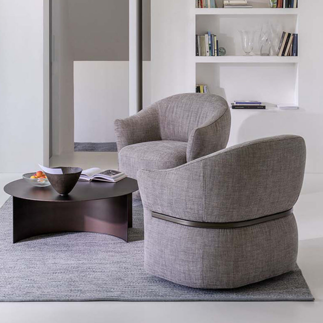 Luxury lounge armchair from Royal Interiors Singapore — designer seating crafted for modern comfort and timeless style.