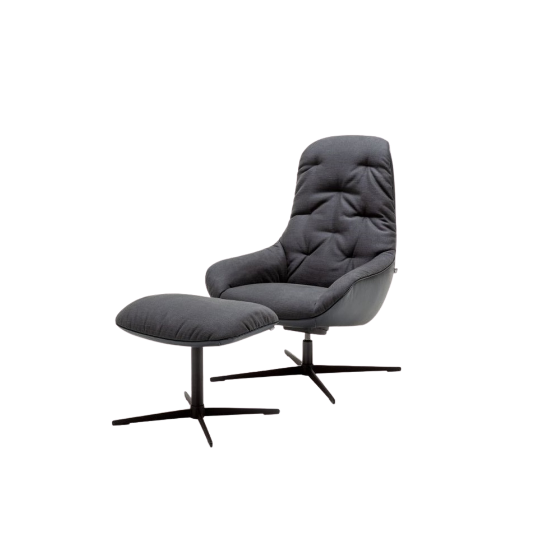 Luxury lounge armchair from Royal Interiors Singapore โ designer seating crafted for modern comfort and timeless style.