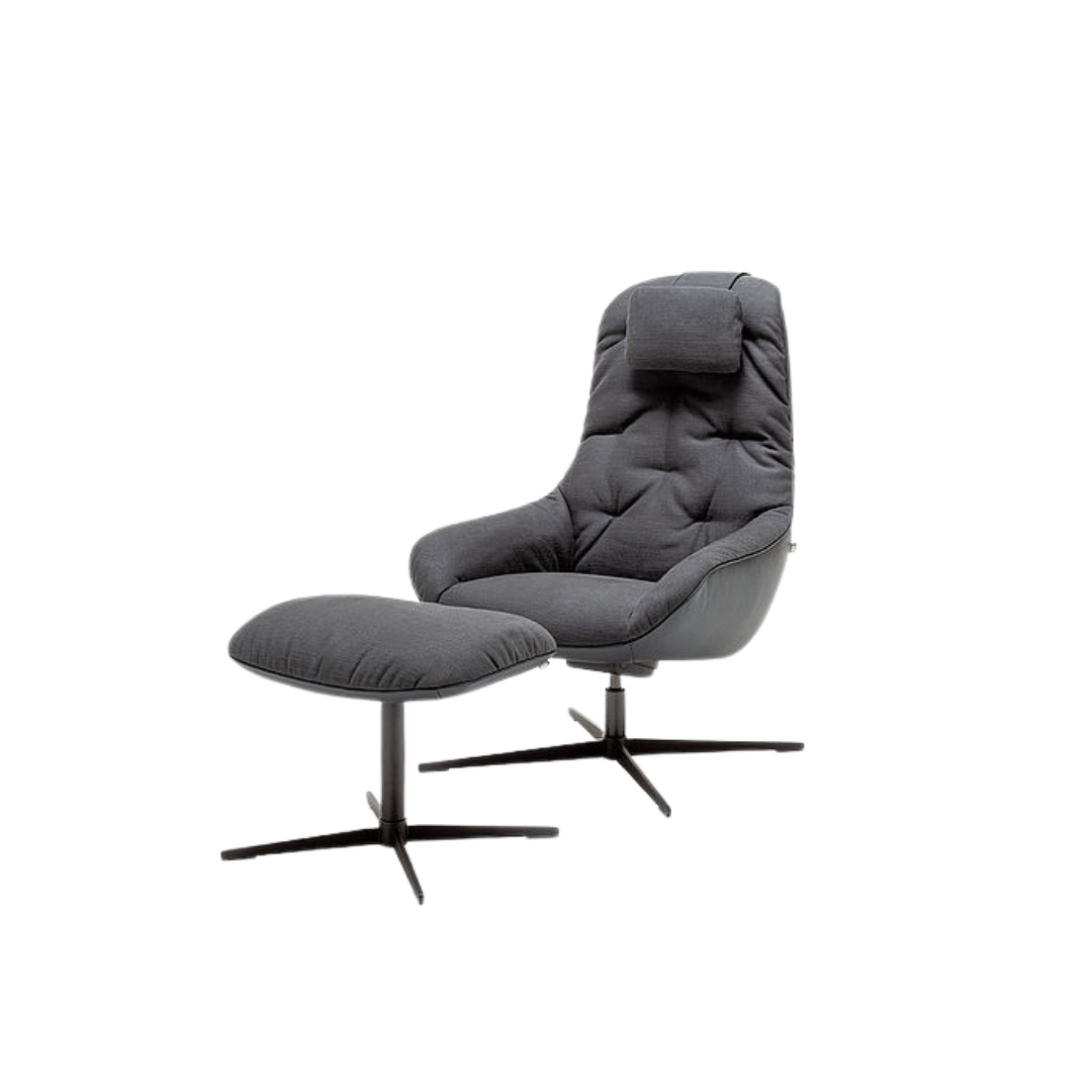 Luxury lounge armchair from Royal Interiors Singapore โ designer seating crafted for modern comfort and timeless style.
