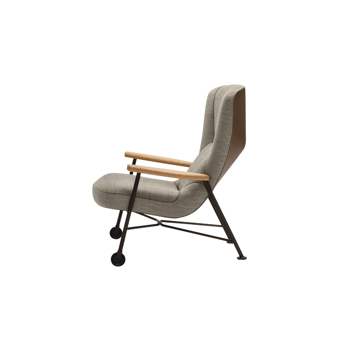 Luxury lounge armchair from Royal Interiors Singapore — designer seating crafted for modern comfort and timeless style.