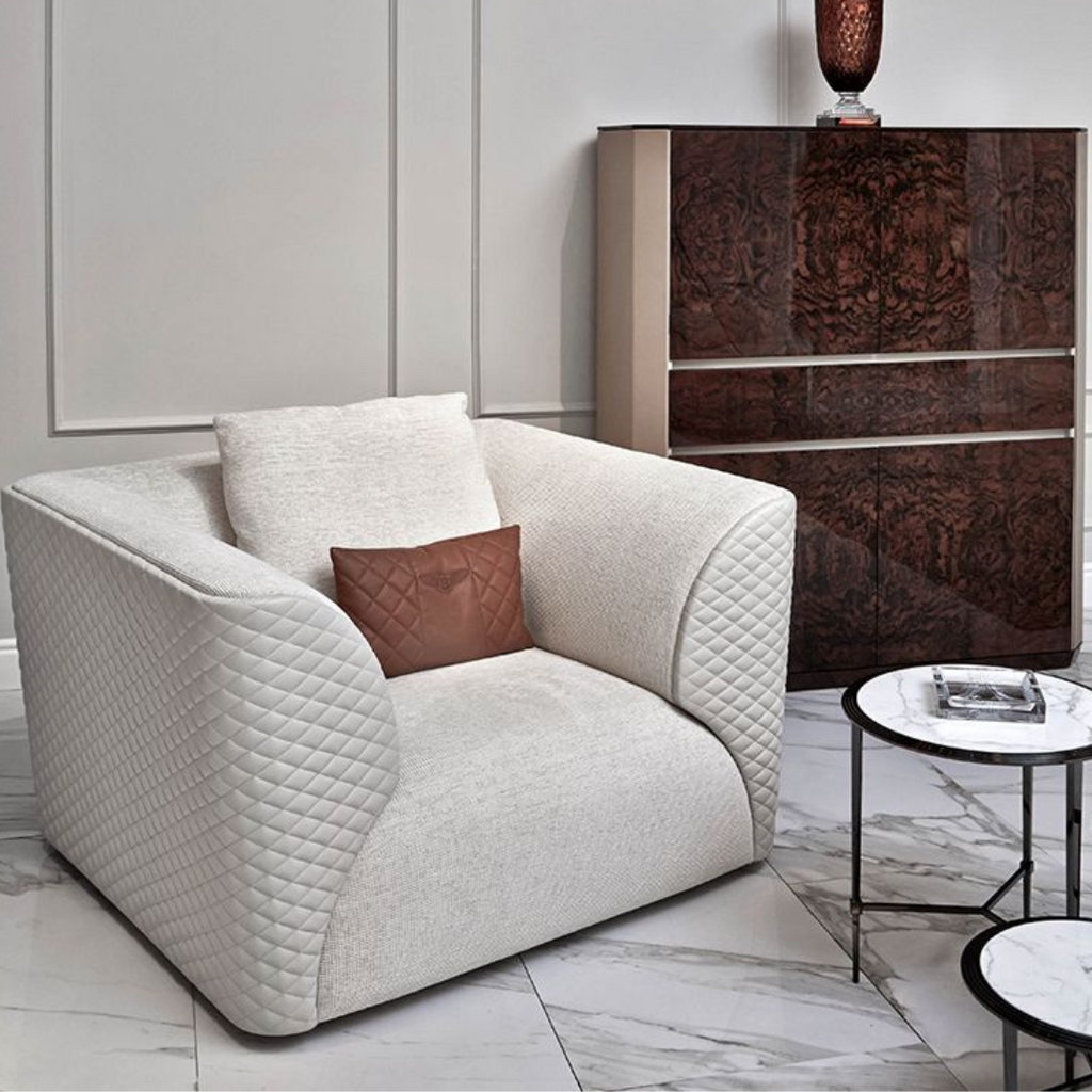 Designer furniture pieces by Luxury Living Group - brands like Bentley Home and Trussardi Casa available at Royal Interiors Singapore. Shop showroom pieces at Royal 1956 in Delta House or Tan Boon Liat.