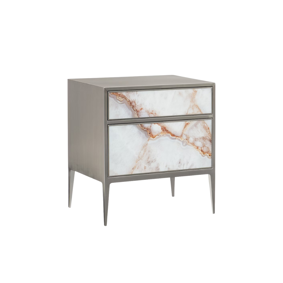 Caracole luxury bed and lounge chair collection at Royal Interiors Singapore, newly arrived from the USA.