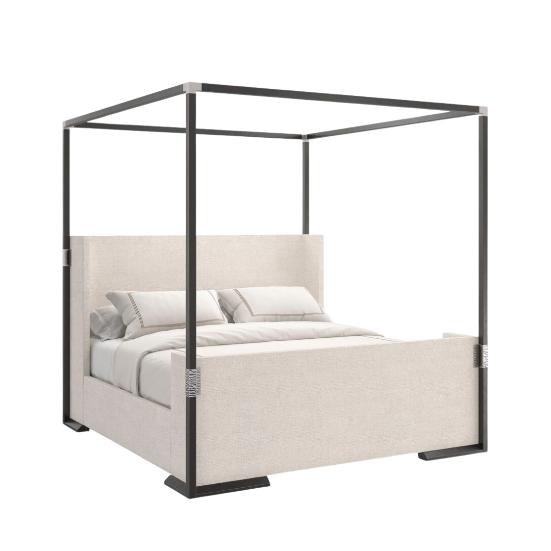 Caracole luxury bed and lounge chair collection at Royal Interiors Singapore, newly arrived from the USA.