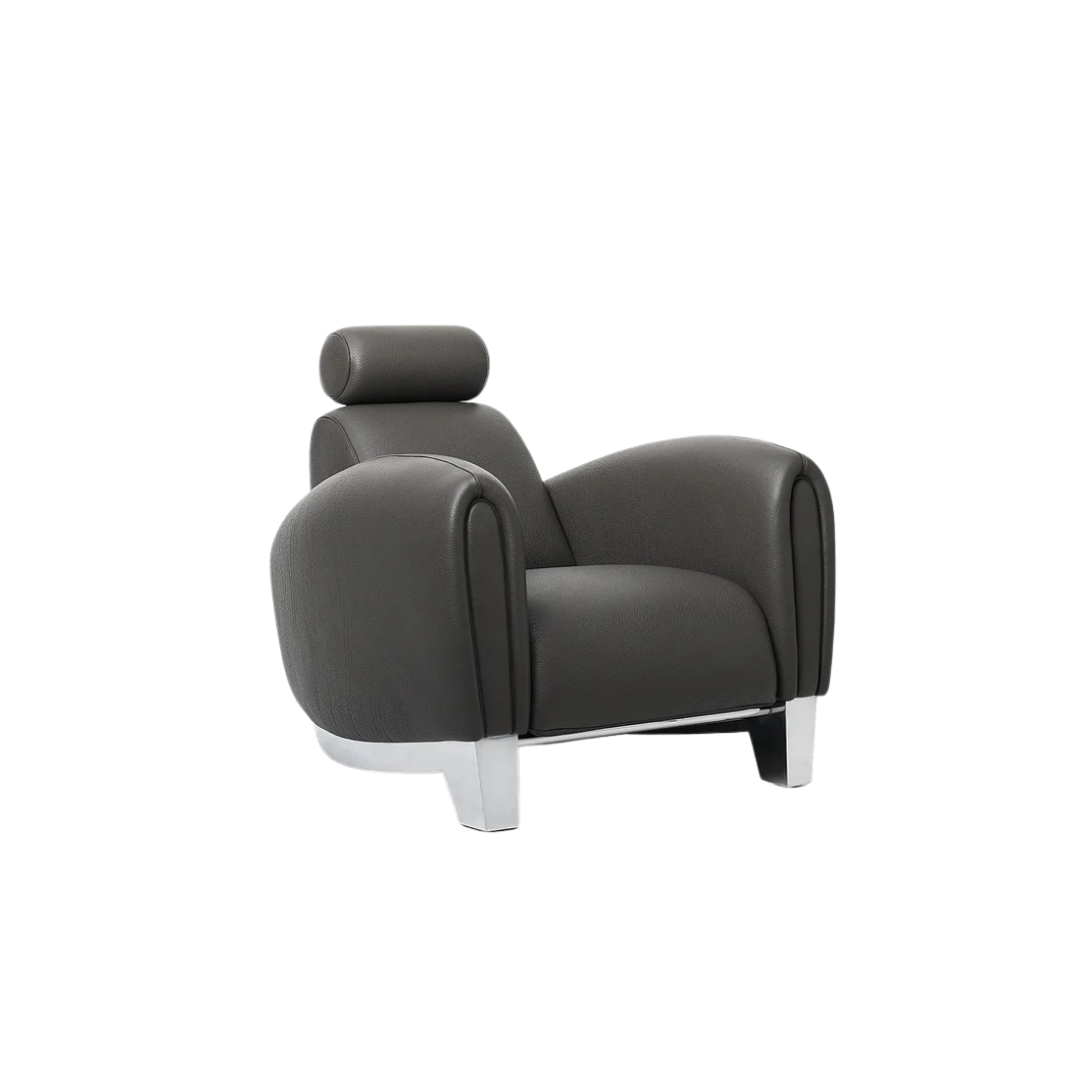 Luxury lounge armchair from Royal Interiors Singapore — designer seating crafted for modern comfort and timeless style.