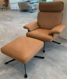 DS-0031 HIGH BACK CHAIR + FOOTSTOOL