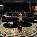 Dolce & Gabbana Casa furniture featuring Carretto or Blu Mediterraneo motifs at Royal Interiors Singapore.