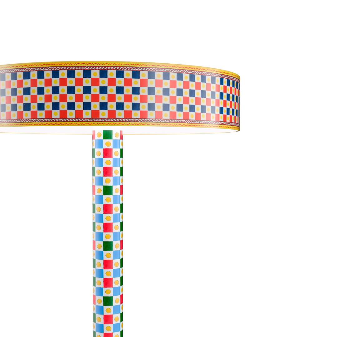 Dolce & Gabbana Casa furniture featuring Carretto or Blu Mediterraneo motifs at Royal Interiors Singapore.