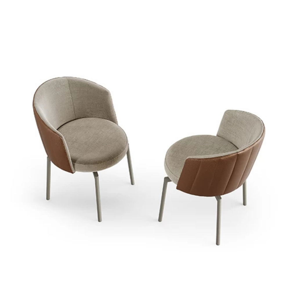 Eforma contemporary Italian furniture featuring sculptural tables and seating crafted in glass, marble, metal, and wood, displayed at Royal Interiors Singapore showroom