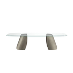 Eforma contemporary Italian furniture featuring sculptural tables and seating crafted in glass, marble, metal, and wood, displayed at Royal Interiors Singapore showroom