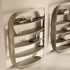 Eforma contemporary Italian furniture featuring sculptural tables and seating crafted in glass, marble, metal, and wood, displayed at Royal Interiors Singapore showroom