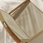 Ethimo Italian outdoor furniture in teak and refined finishes, displayed at Royal Interiors Singapore showroom