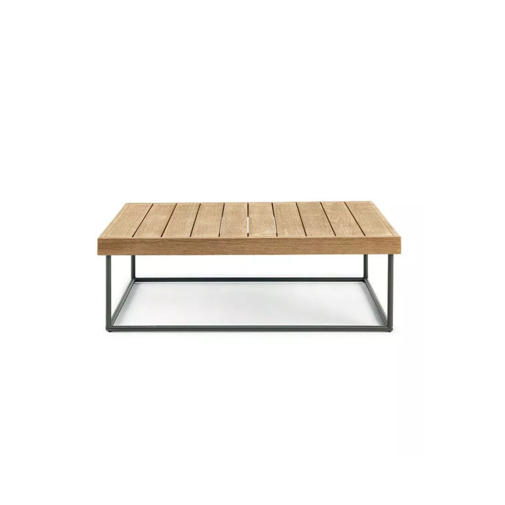 Ethimo Italian outdoor furniture in teak and refined finishes, displayed at Royal Interiors Singapore showroom