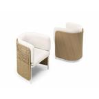 Ethimo Italian outdoor furniture in teak and refined finishes, displayed at Royal Interiors Singapore showroom