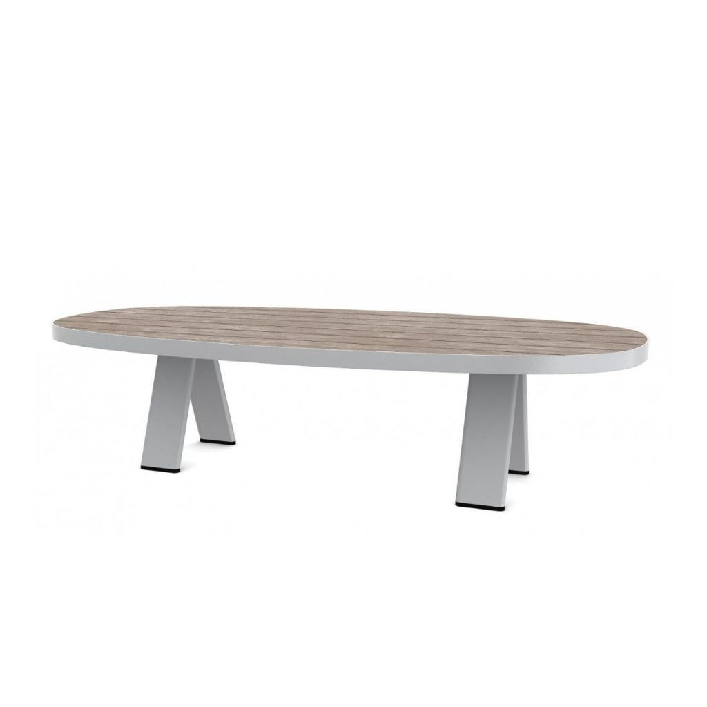 Ethimo Italian outdoor furniture in teak and refined finishes, displayed at Royal Interiors Singapore showroom