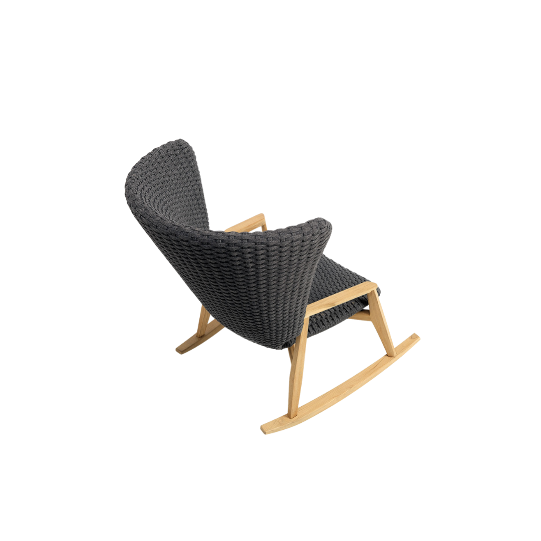 Ethimo Italian outdoor furniture in teak and refined finishes, displayed at Royal Interiors Singapore showroom