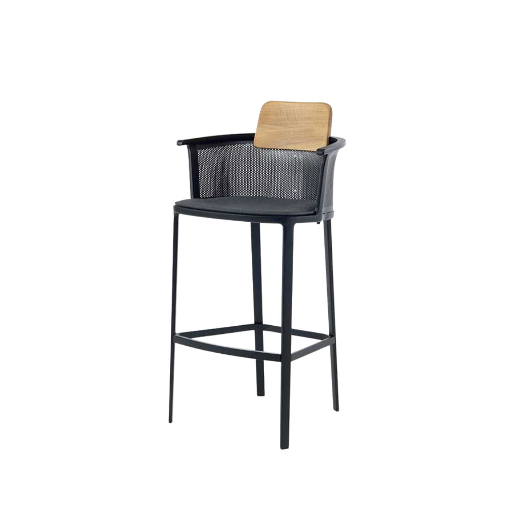 Ethimo Italian outdoor furniture in teak and refined finishes, displayed at Royal Interiors Singapore showroom