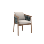 Ethimo Italian outdoor furniture in teak and refined finishes, displayed at Royal Interiors Singapore showroom