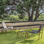 Ethimo Italian outdoor furniture in teak and refined finishes, displayed at Royal Interiors Singapore showroom