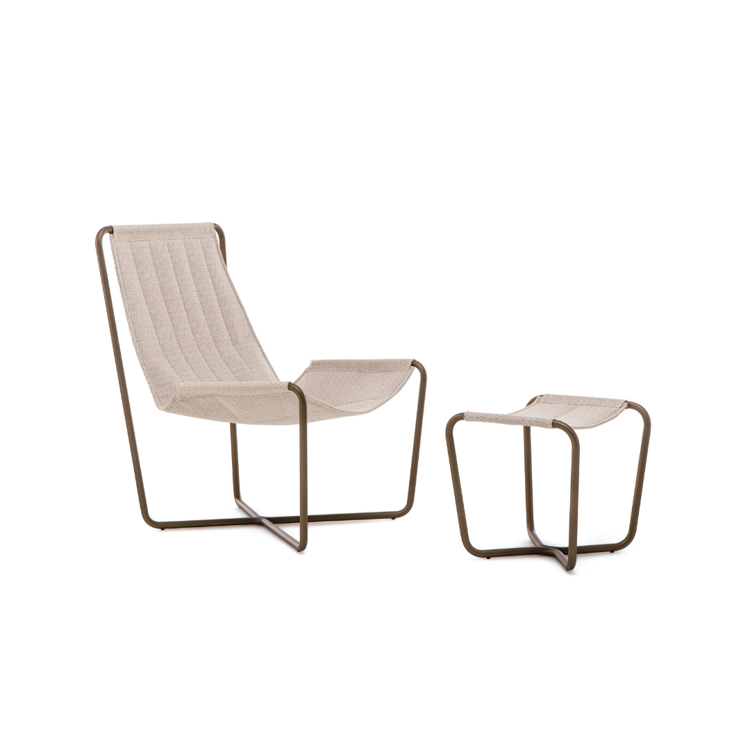 Ethimo Italian outdoor furniture in teak and refined finishes, displayed at Royal Interiors Singapore showroom