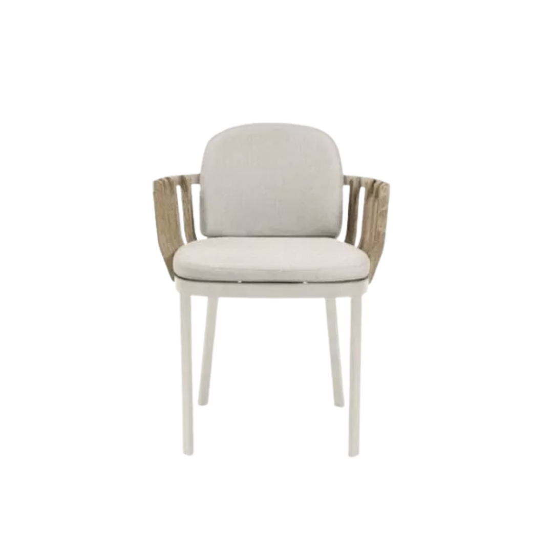 Ethimo Italian outdoor furniture in teak and refined finishes, displayed at Royal Interiors Singapore showroom