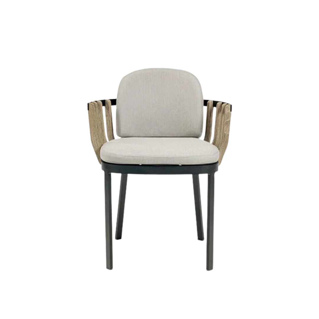 Ethimo Italian outdoor furniture in teak and refined finishes, displayed at Royal Interiors Singapore showroom