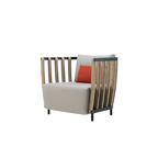 Ethimo Italian outdoor furniture in teak and refined finishes, displayed at Royal Interiors Singapore showroom