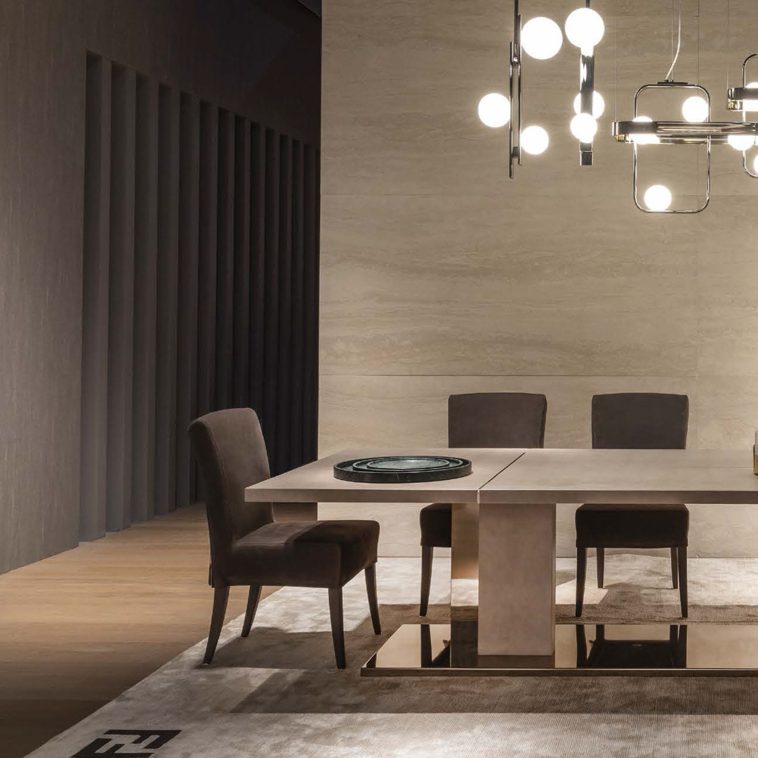 Luxury Fendi Casa designer furniture pieces only in Royal Interiors Singapore