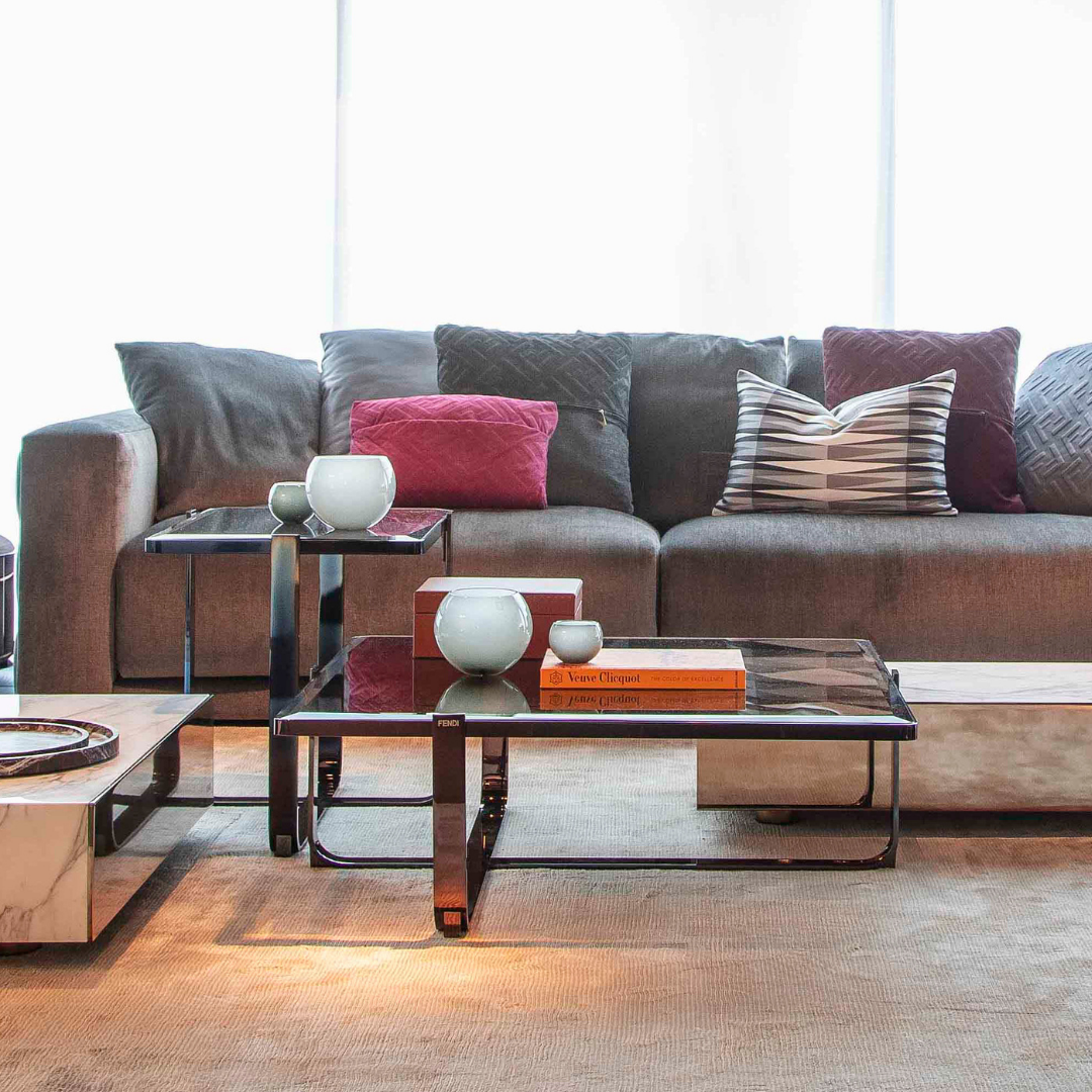 Luxury Fendi Casa designer furniture pieces only in Royal Interiors Singapore