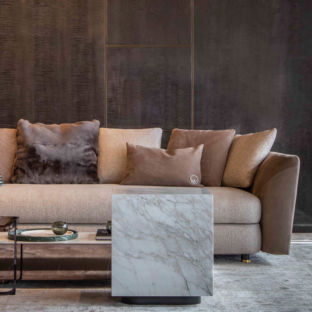 Luxury Fendi Casa designer furniture pieces only in Royal Interiors Singapore