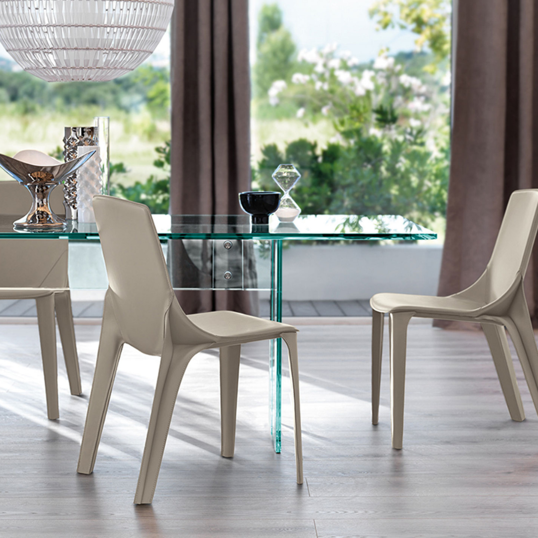 Fiam Italia designer glass furniture piece showcasing sculptural Italian craftsmanship and refined contemporary design.