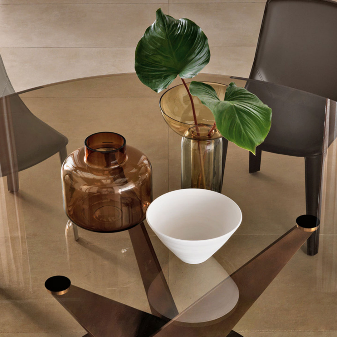 Fiam Italia designer glass furniture piece showcasing sculptural Italian craftsmanship and refined contemporary design.