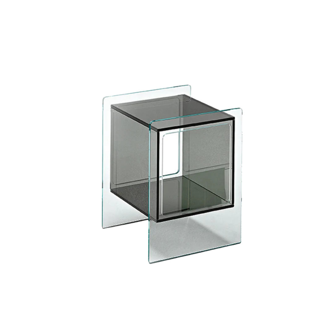 Fiam Italia designer glass furniture piece showcasing sculptural Italian craftsmanship and refined contemporary design.