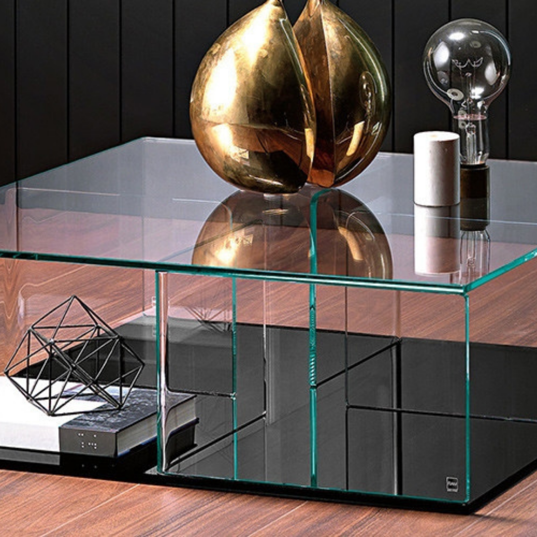 Fiam Italia designer glass furniture piece showcasing sculptural Italian craftsmanship and refined contemporary design.