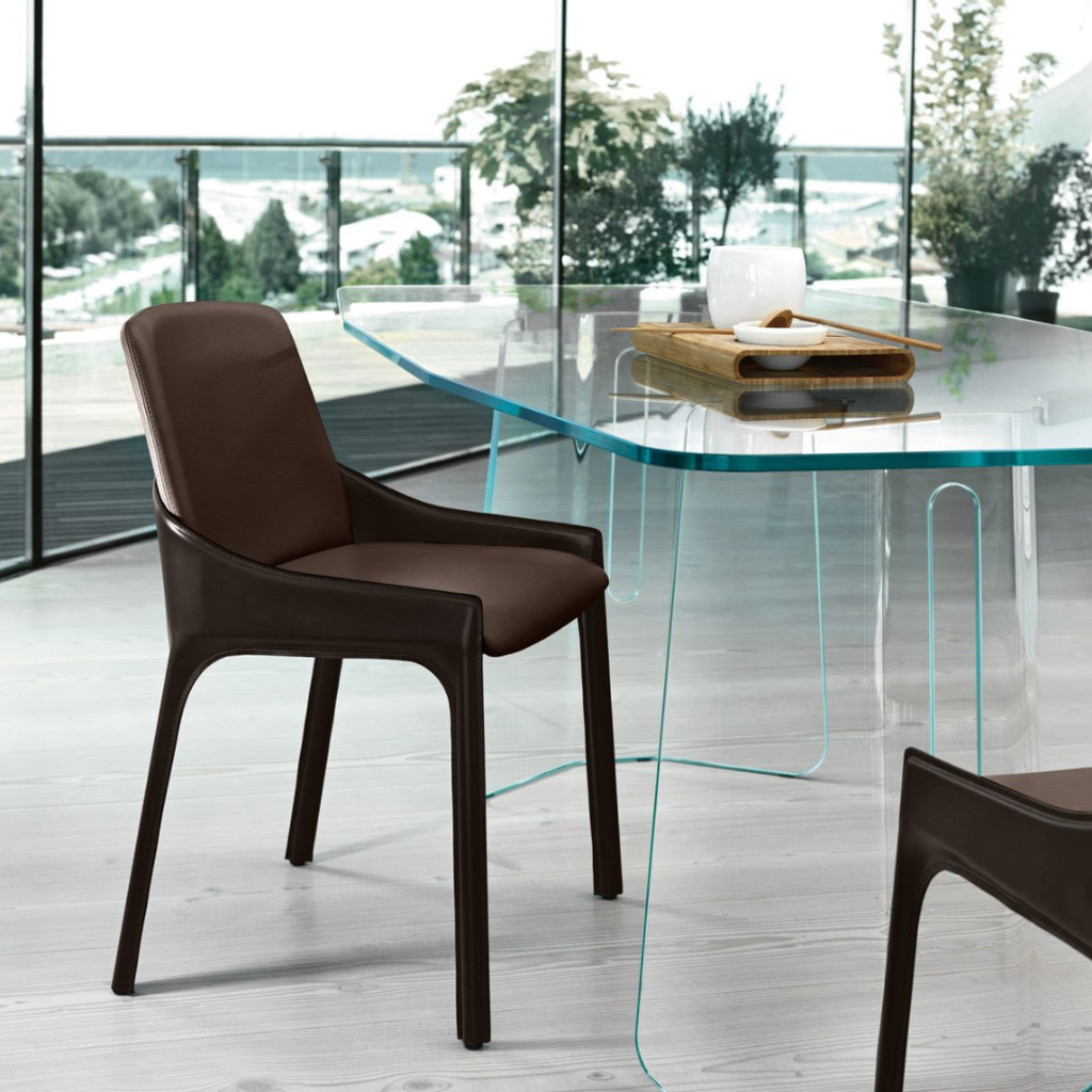 Fiam Italia designer glass furniture piece showcasing sculptural Italian craftsmanship and refined contemporary design.