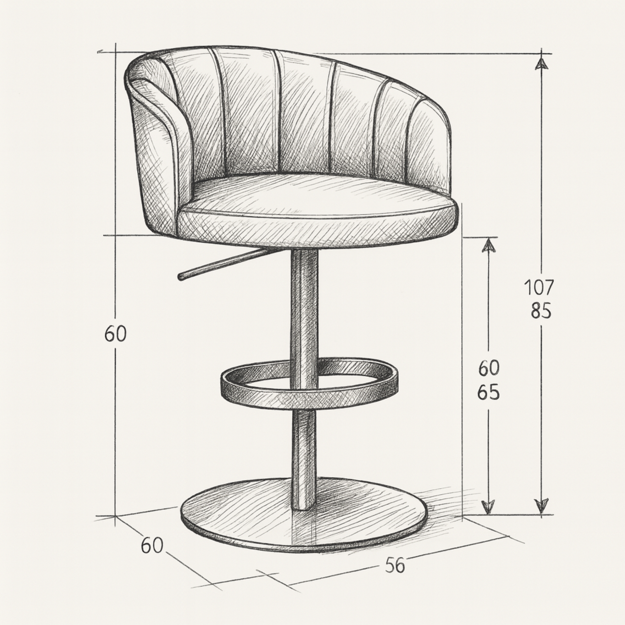 Bibendum 3 Bar Stool