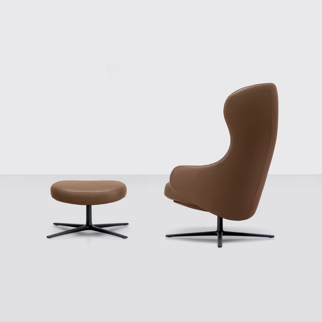 Luxury lounge armchair from Royal Interiors Singapore — designer seating crafted for modern comfort and timeless style.