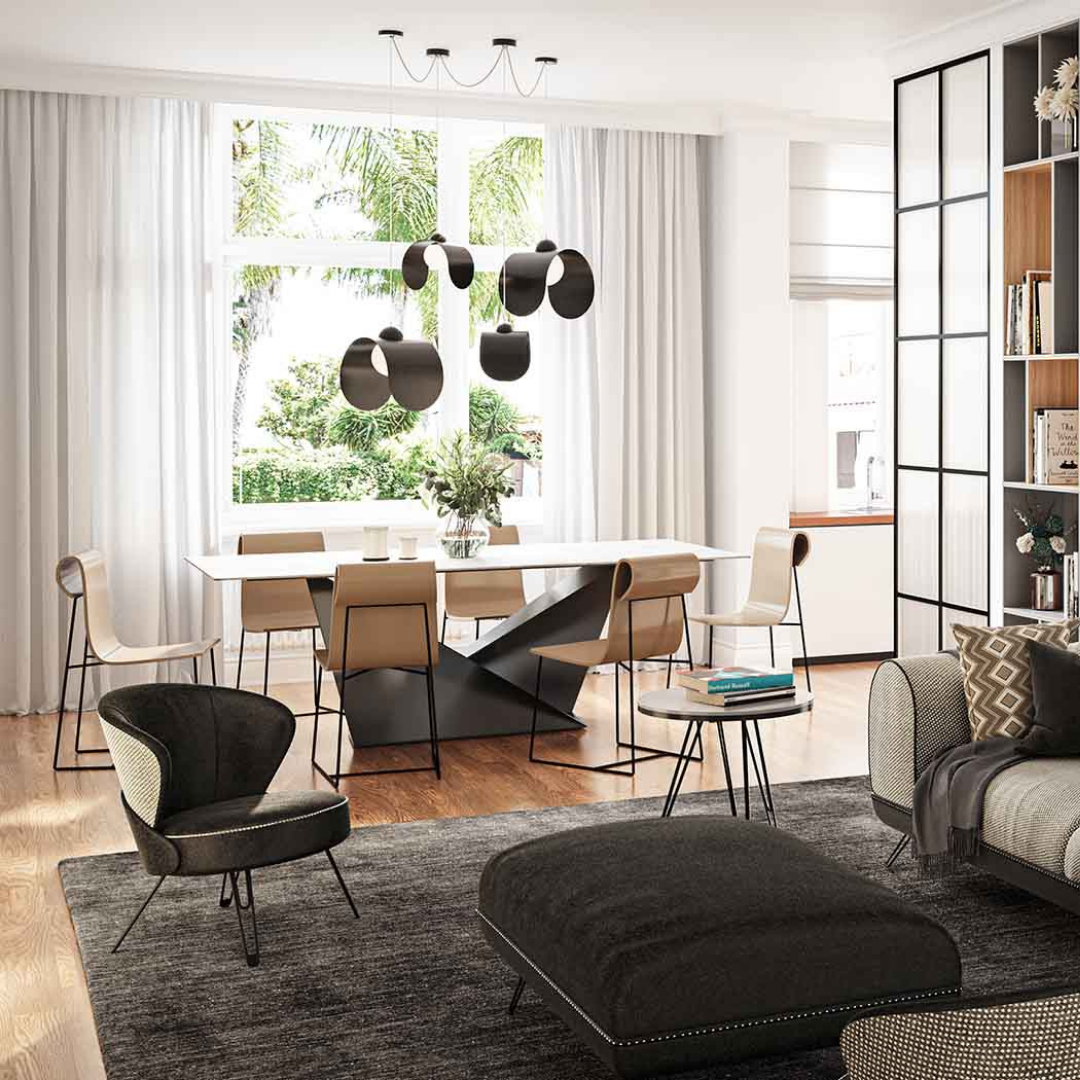 Luxury designer furniture and interior pieces available at Royal Interiors Singapore showroom