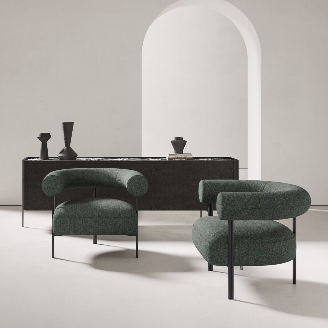 Liu Jo Living contemporary Italian furniture collection featuring modern sofas, chairs, and accent pieces at Royal Interiors Singapore.