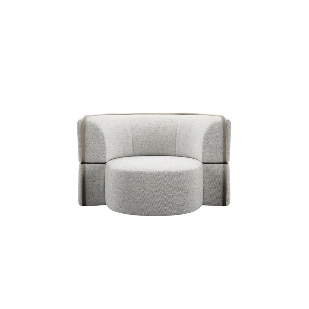 Luxury lounge armchair from Royal Interiors Singapore — designer seating crafted for modern comfort and timeless style.
