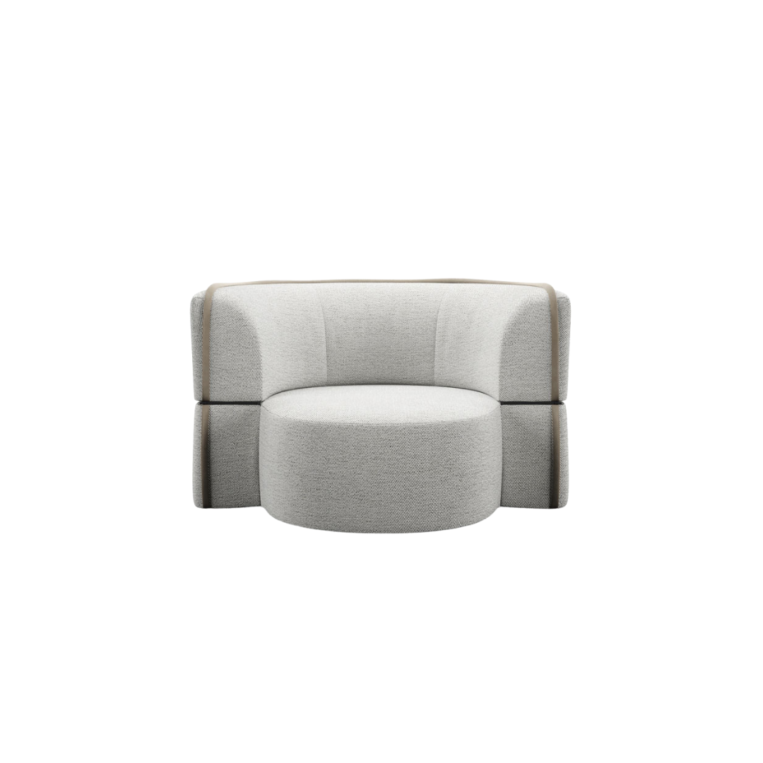 Luxury lounge armchair from Royal Interiors Singapore — designer seating crafted for modern comfort and timeless style.