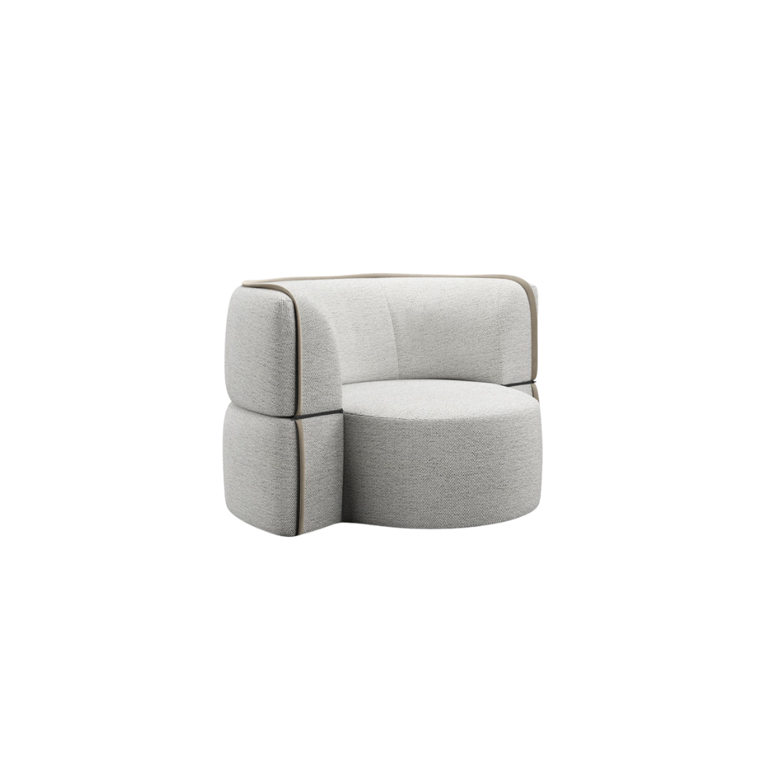 Luxury lounge armchair from Royal Interiors Singapore — designer seating crafted for modern comfort and timeless style.