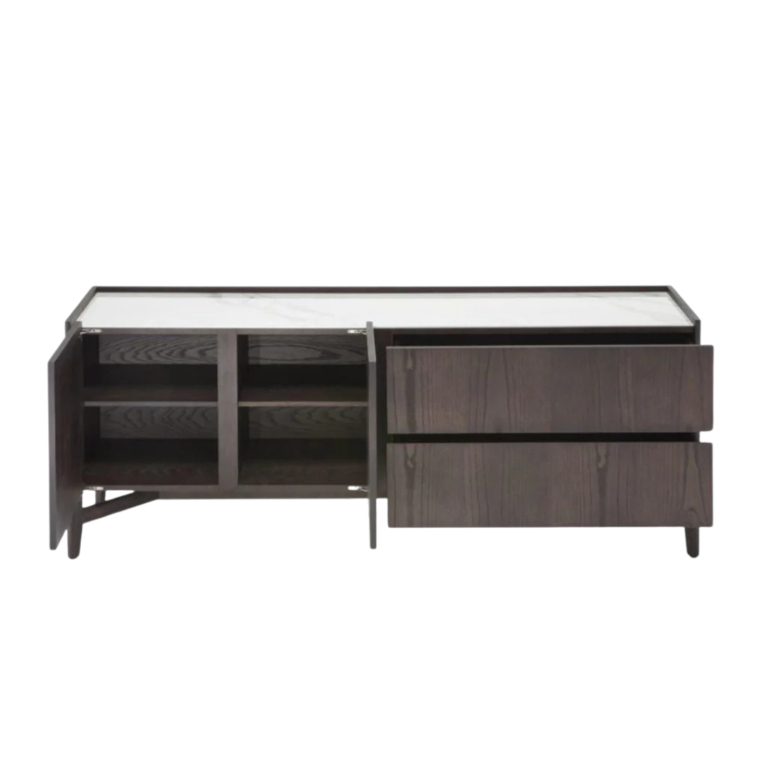 Natuzzi Editions indoor furniture including lounge armchairs, coffee tables, side tables, and bedside tables at Royal Interiors Singapore showroom.