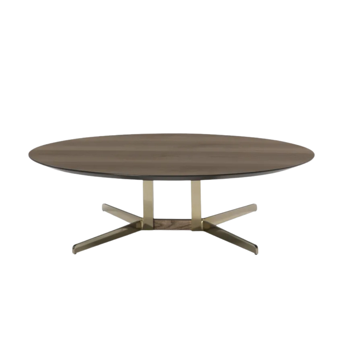 Natuzzi Italia indoor furniture including lounge armchairs, coffee tables, side tables, and bedside tables at Royal Interiors Singapore showroom.