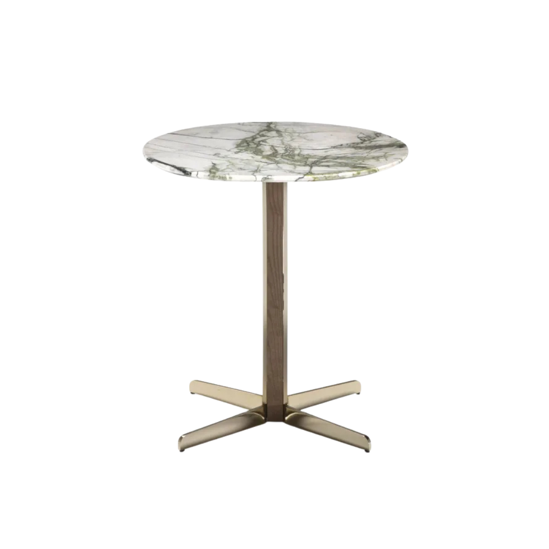 Natuzzi Italia indoor furniture including lounge armchairs, coffee tables, side tables, and bedside tables at Royal Interiors Singapore showroom.