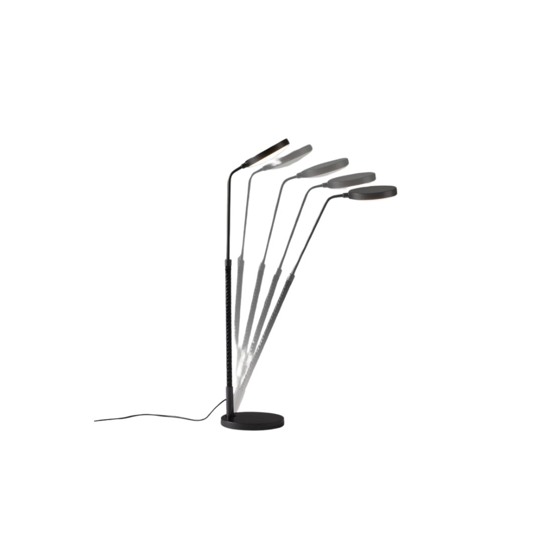 Penta Italian designer lighting featuring sculptural mirrored floor and pendant lights displayed in a luxury Singapore showroom