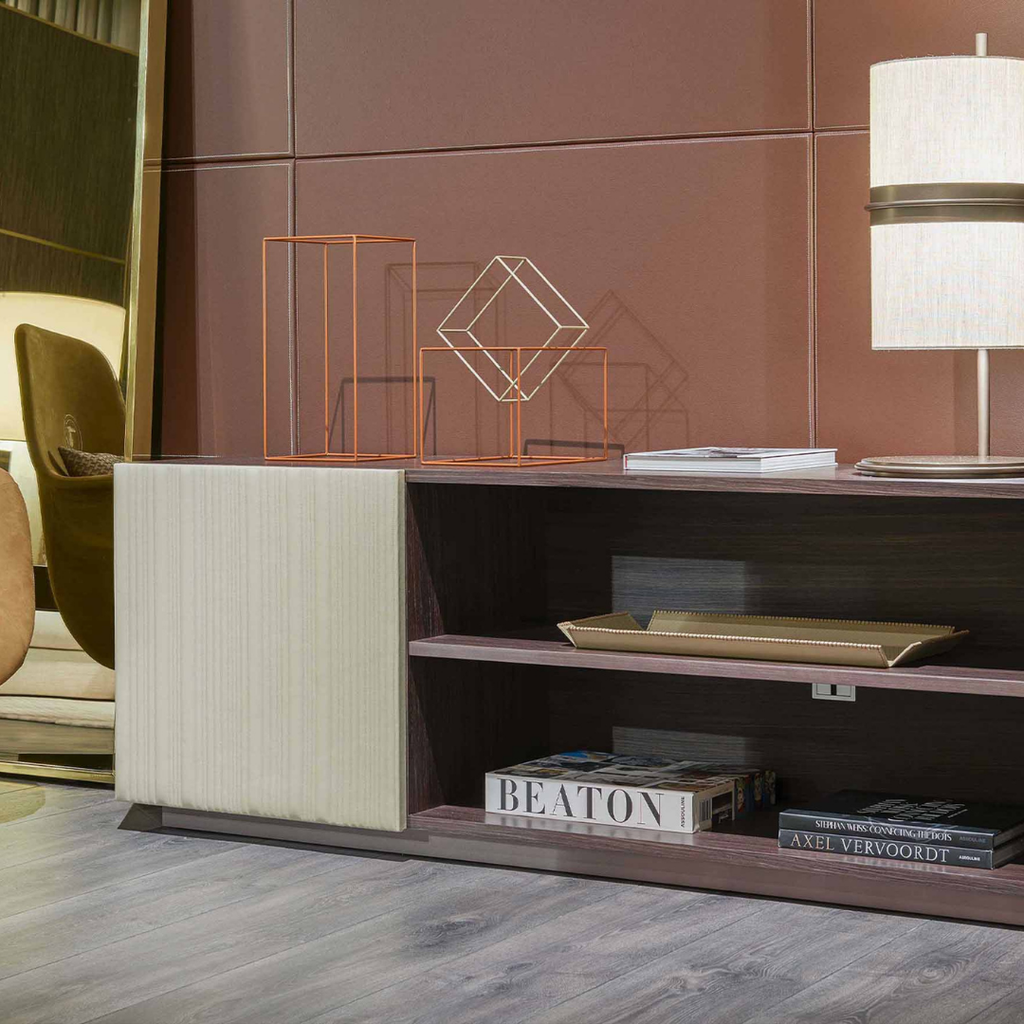 Trussardi Casa contemporary luxury furniture with refined Italian craftsmanship at Royal Interiors Singapore.