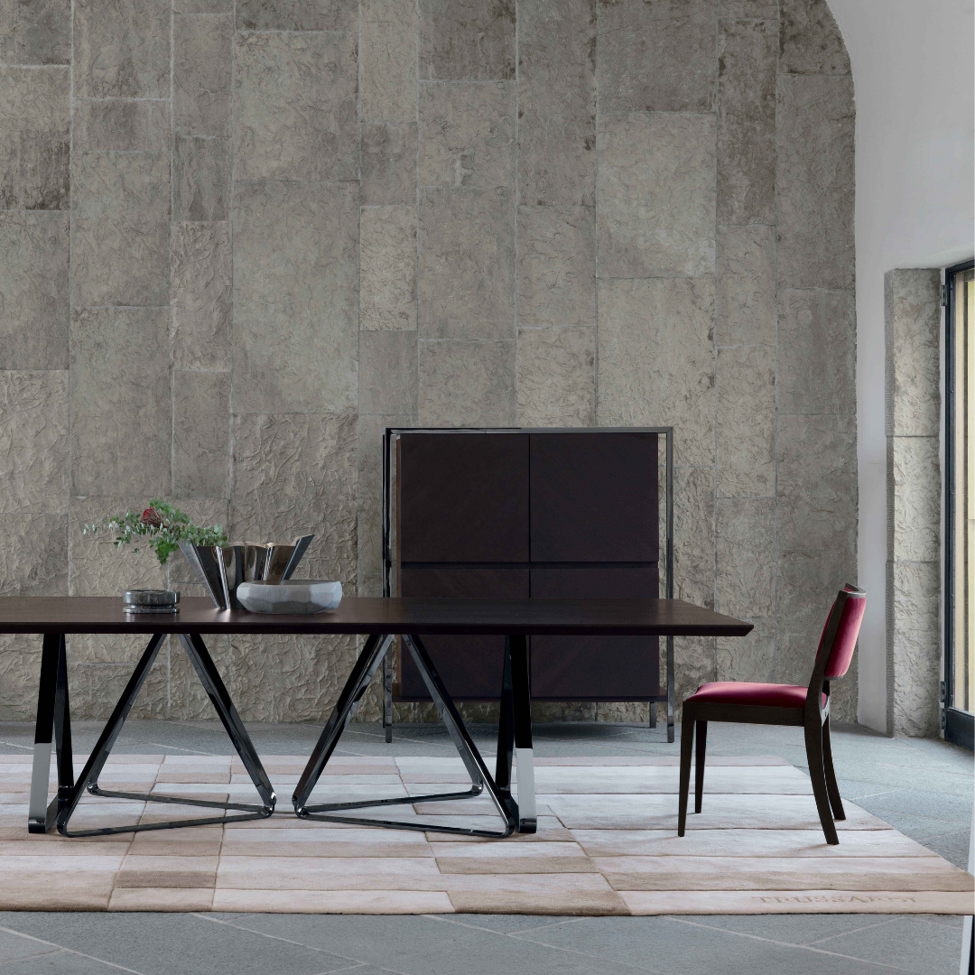 Trussardi Casa contemporary luxury furniture with refined Italian craftsmanship at Royal Interiors Singapore.