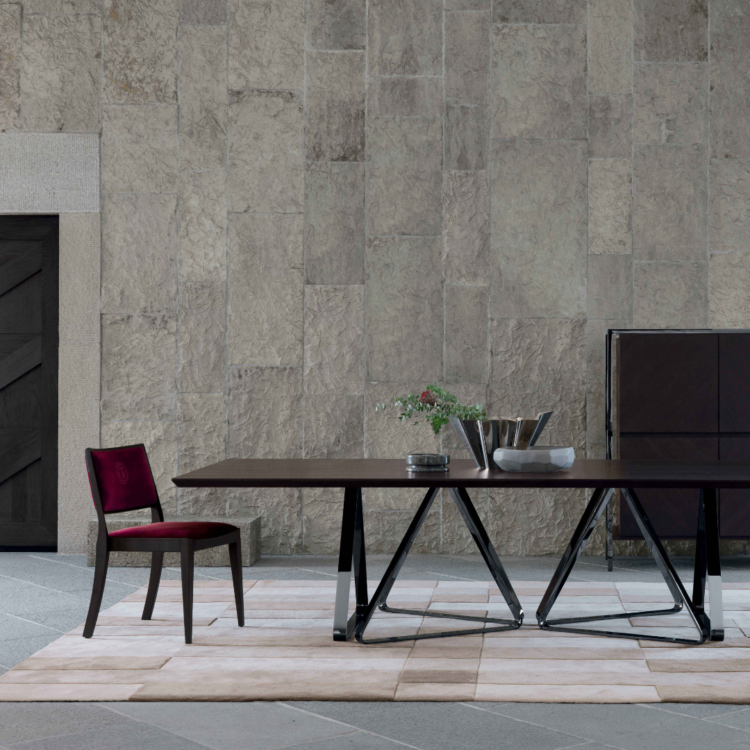 Trussardi Casa contemporary luxury furniture with refined Italian craftsmanship at Royal Interiors Singapore.