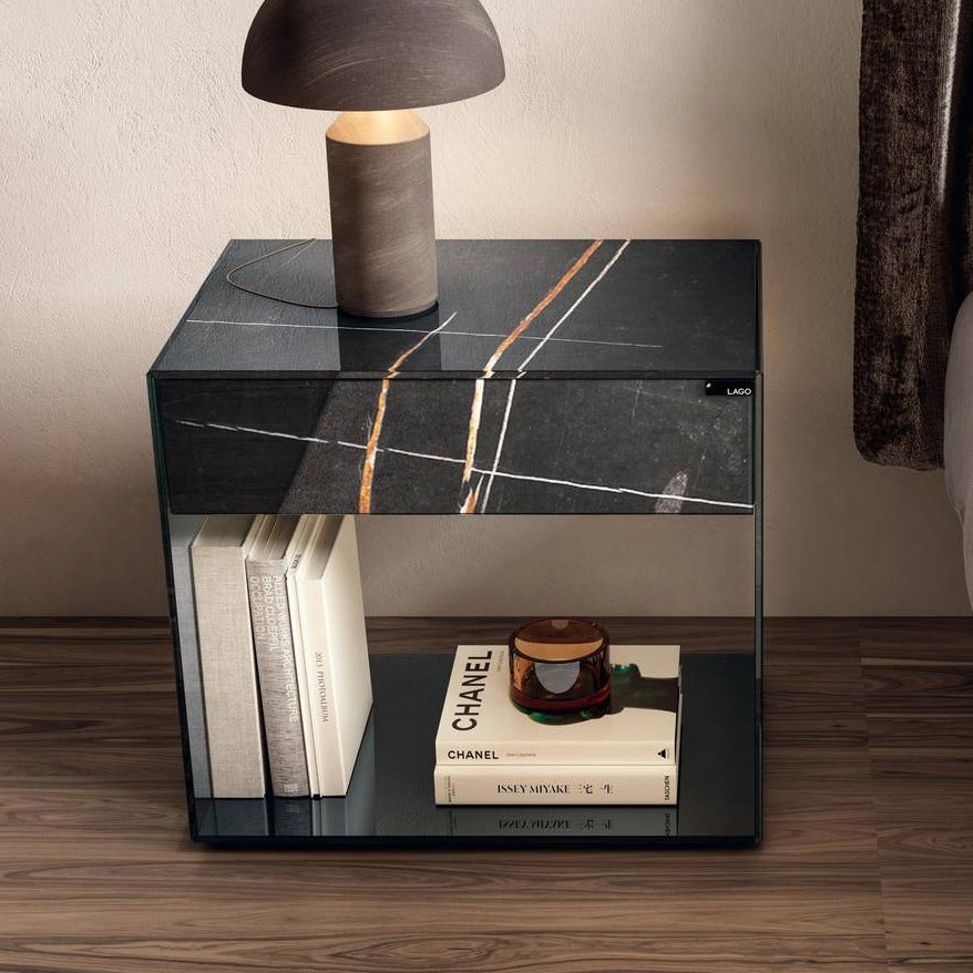 UPGLASS BEDSIDE TABLE