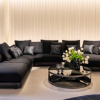 Versace Home furniture with signature Medusa and La Greca detailing, available at Royal Interiors Singapore.